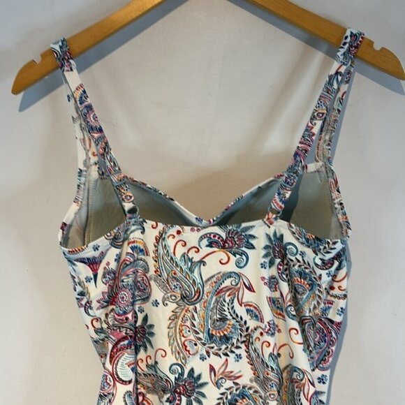 Nip Tuck Amanda Paisley one-piece bathing suit/swim suit size US 8 - Picture 5 of 12